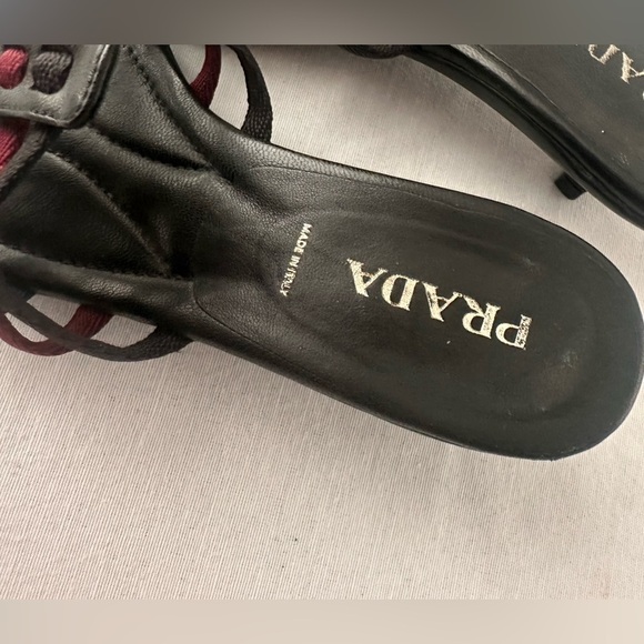 Prada Black and Blue Sandals Minimalist Design Sz 7 - Picture 5 of 7